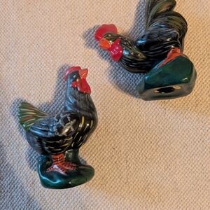 Black Ceramic Rooster Wall Decor - Brand Unknown